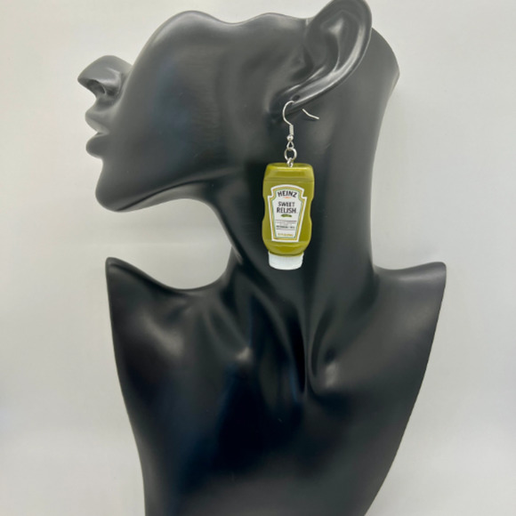 Ketchup, Pickles, Mustard Condiment Earrings - BFF Mini Brands Earrings - Picture 5 of 8